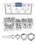 Metric Hex Nut Set, 145-Piece Assortment Kit With 7 Sizes M3 M4 M5 M6 M8 M10 M12, 304 stainless steel nuts in case