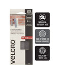 Industrial Strength Outdoor Hook And Loop Fasteners For Extreme Weather, Tough As Nails Grip on box, holds 15 lbs, gray