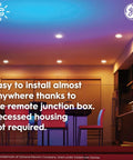 Cync Smart LED Wafer Downlights Kit 6 Inch Slim LED Puck Lights With Color Changing in modern living room ceiling