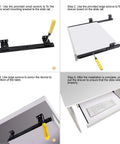 Installation steps for Rock Solid Heavy Duty Steel Under Desk Keyboard Tray Slide Rails, Adjustable Height Ball Bearing Glides, Smooth As Butter Tracking For Your Home Office Setup, Black Pack Of Four.