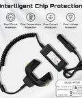 Rapid Charge Car Charger Cable For TC7x Series Barcode Scanners Delivers A Full Charge From Empty To One Hundred Percent In About Four To Five Hours On The Go And In Vehicle Ready shown with intelligent chip protection