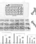 900 Piece Button Head Hex Socket Cap Screw Assortment With M2 M2.5 M3 Bolts Nuts And Washers Premium 304 Stainless Steel kit with hex wrench
