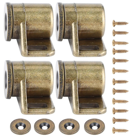 Vintage Magnetic Door Catch Set 4 Pieces Zinc Alloy Hardware Green Bronze Finish with screws and accessories