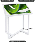 Knockout Touchscreen Digital Signage Kiosk Runs Android 11 With Wifi Bluetooth Integration Sleek Aluminum Cabinet Loaded With No Sweat Slideshow Tools For Smooth Storefront Marketing Displays, 43 inch LCD panel with Ethernet and WiFi connectivity.