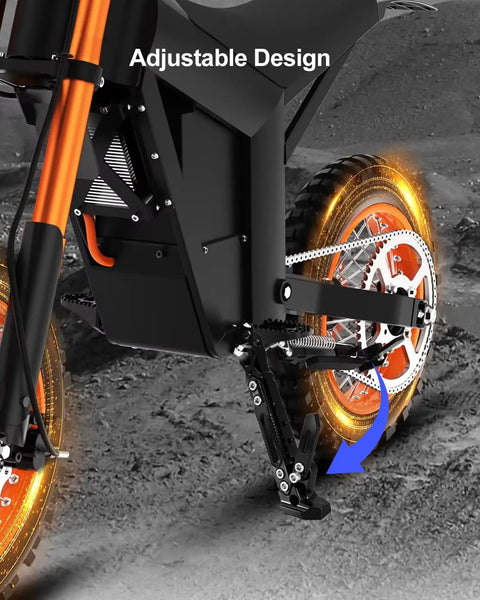 Spring Loaded Bike Kickstand For Tuttio Soleil And Tuttio Tutto Electric Dirt Bikes, Grippy Anti Slip Side Stand Replacement installed