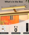 Dreamy Insert Picture Light Offering Straightforward Zero Drill Mounting And Smooth Magnetic Attachment For Hassle Free Wall Frame Illumination That Is An Absolute Game Changer, showing dimensions and accessories.