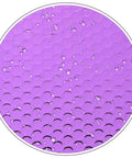 Close-up of purple self-seal bubble mailers 18x23cm, thickened aluminum foil padded envelopes with water droplets, shockproof shipping bags