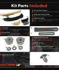 12 Piece Engine Timing Chain Kit With Sprocket Tensioner And Guide For Toyota Corolla 2009 2019 with parts labeled