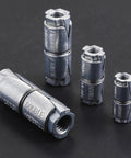 25 Pack Double Expansion Shield Anchors For Masonry And Concrete Zinc Plated With One Quarter Inch Internal Thread And One Half Inch Outer Diameter Hollow Two Piece Shield Anchors For Masonry Screws Or Bolts In Brick Or Block