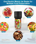 Mason Jar Vacuum Sealer Kit For Wide Mouth And Regular Mouth Jars, Electric Automatic Sealer With Opener, VP06 Plus, food preservation