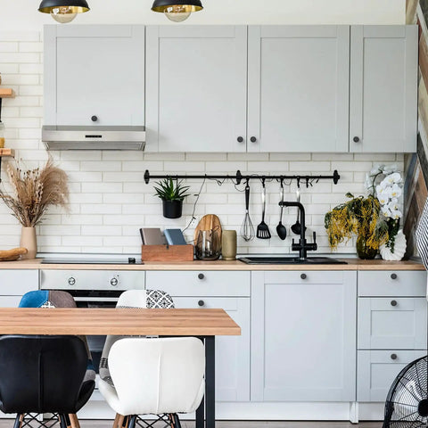 30 Pack Matte Black Cabinet Knobs And Drawer Pulls, Solid Zinc Alloy, 1.18 Inch Top Diameter, 0.5 Inch Base, 0.86 Inch Height, For Cabinets, Dressers And Closets, Durable Modern Hardware To Upgrade Your Cabinet Look on white kitchen cabinets