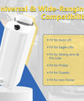 Oil Reservoir Tank With Hose Clamp And Wrench Tool Compatible With Duro Power Units Replacement For Eagle Lifts Auto Lift Heavy Duty Build Strong Arm Iron Horse Tuxedo Lift Fits Most 2 Post And 4 Post Lifts Up To 12,000 Lb Capacity. Universal compatibility information displayed.