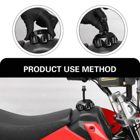 2 Pack CNC Aluminum Gas Cap Vent Tube With Steel Balls Universal Fuel Cap Air Vent Hose installation on motorcycle