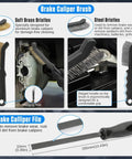 Brake caliper brushes and file from Pro Grade 15 Piece Drum And Disc Brake Tool Kit for Cars and Light Trucks.