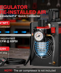 Dual Voltage Plasma Cutter 55A With Non Touch Pilot Arc, IGBT Inverter, Large LED Display, 220V power plug view