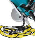 Beast Of A Lightweight Magnesium 7-1/4 Inch Circular Saw With 15 Amp Motor, 5,800 RPM, Built In LED Lights, safety harness attached