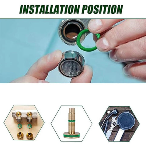 Rubber O-ring kit, 270-piece metric assortment for plumbing and automotive faucet repair with storage box, front view