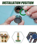270-piece rubber O-ring kit with storage box for plumbing and mechanical repair; green seals shown