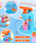 3 In 1 Color Dough Kitchen Creations Set With Ice Cream Maker Spaghetti And Burger Tools, ice cream maker process steps