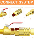 Six Pack 1/4 Inch Brass Mini Ball Valve With Red Lever Shut Off Valve for hydronic heating and liquid distribution