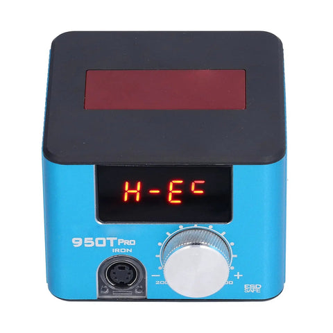 Top Tier 75W Pro Soldering Station With Rapid Heat Up And Precise Temp Control From 200 To 500 Celsius showing control panel and display.