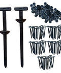 100 Piece Cable Tie Buckle Kit With Nylon Wire Ties Pin And Button Design For Bumper Retainer Clips No Fuss Quick Fix Car Plastic Rivets Fasteners Auto Repair Automotive Clips