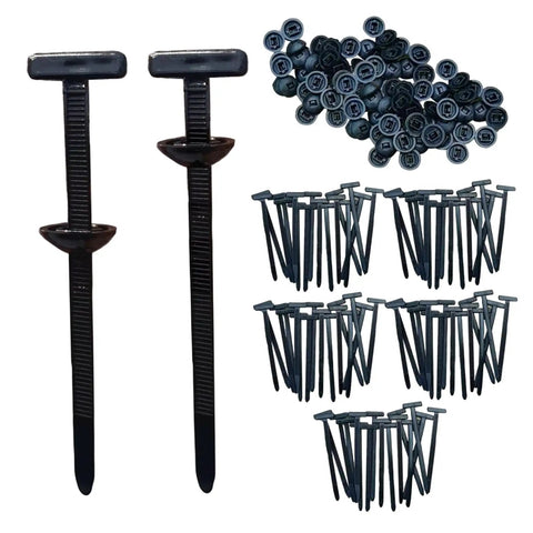 100 Piece Cable Tie Buckle Kit With Nylon Wire Ties Pin And Button Design For Bumper Retainer Clips No Fuss Quick Fix Car Plastic Rivets Fasteners Auto Repair Automotive Clips