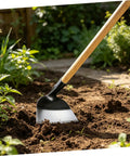 Heavy Duty Garden Hoe For Weeding With Steel Construction used in backyard soil clearing