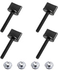 No Sweat Black Nylon Thumb Screws M4 X 35 Millimeter with full thread and four sturdy hook nuts for quick fix projects.