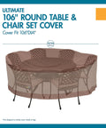 Ultimate Waterproof Round Patio Table And Chair Set Cover Perfect Fit For 108 Inch Round Table And Six Chairs Built Tough