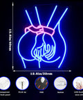 Sexy Woman Neon Sign Wall Light For Home Bar Bedroom Game Room Decor Neon Art Aesthetic Living Room Glow Gift Idea Real Neon Look LED Style Night Light, showing dimensions and materials