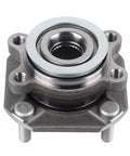 Front view of Front Wheel Bearing And Hub Assembly 513299 for Nissan Sentra 2007-2012, 4 lug bolts, non-ABS, OEM replacement.