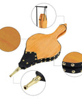 Heavy Duty 19 Inch Fireplace Bellows For Home And Camp, Large wood fire blower with zinc nozzle and leather accents.