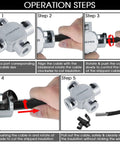 Operation steps for 4 In 1 Large Gauge Cable Stripper For 2/0 To 250 MCM Wire Insulation Jacket Removal On AWG 2/0 3/0 4/0.