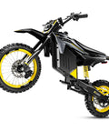 3500W Peak Electric Dirt Bike for Teens and Adults, Gnarly Off Road E Bike with Yellow Accents, Dual Suspension, Hydraulic Brakes