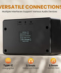 Rear view of Compact 10W Bluetooth Guitar Amp For Practice With Dual Clean And Distortion Channels showing multiple ports.