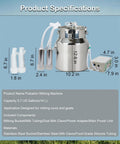14L Portable Electric Milking Machine For Cows And Goats with stainless steel bucket and vacuum pump, product specifications