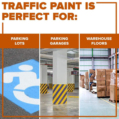 Fast Dry Acrylic Latex Traffic Paint Yellow 1 Gallon For Interior And Exterior Line Marking with brush or roller application uses