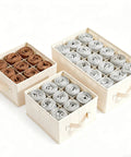 Expandable Beige Fabric Drawer Organizer Storage Box Set With Divided Compartments For Socks And Underwear, neatly holding rolled socks.