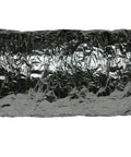 Close-up of Insulated HVAC Duct Hose 6 Inch By 25 Foot Pro Grade Heavy Duty Air Ducting with aluminum foil surface.