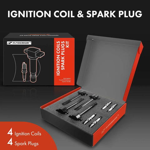 Four Ignition Coil Packs And Iridium Spark Plugs For Jeep Compass Patriot Dodge Journey Avenger Caliber Chrysler 200 And Sebring