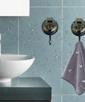 Heavy Duty Shower Suction Cup Hooks Bronze 2 Pack No Drill No Holes Reusable Glass Hangers For Robes Garlands And Bath Accessories