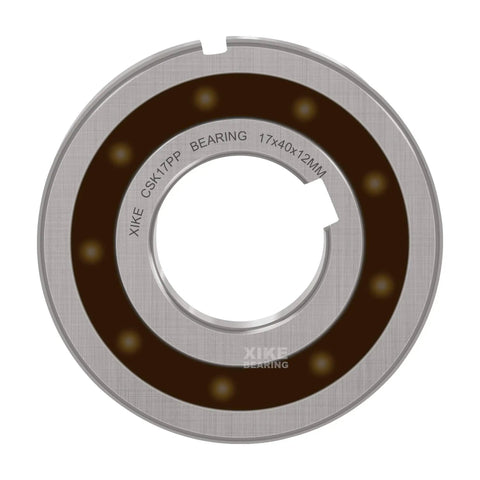 CSK17PP Sealed Ball Bearing 17x40x12mm showing chrome steel design and dust seal for heavy duty use in machines.