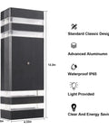 Two Pack Dusk To Dawn Outdoor Wall Lights Up Down Exterior Fixtures Black Aluminum Waterproof Photocell Porch Patio Garage