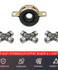 Drive Shaft Center Support Bearing And U Joint Kit For Toyota Tacoma 2005 Through 2015 2WD 4WD with three U-joints and center bearing