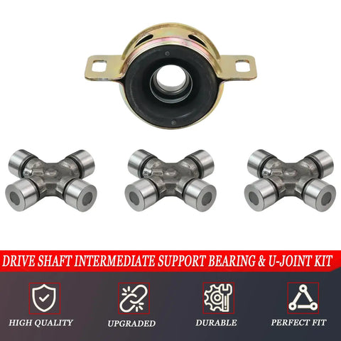 Drive Shaft Center Support Bearing And U Joint Kit For Toyota Tacoma 2005 Through 2015 2WD 4WD with three U-joints and center bearing