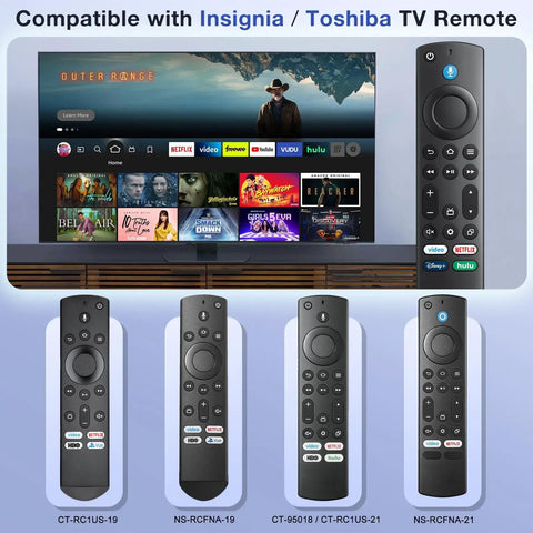 Universal Voice Remote Replacement For Fire TV And Smart TVs Including Insignia Toshiba And Pioneer Models remote display