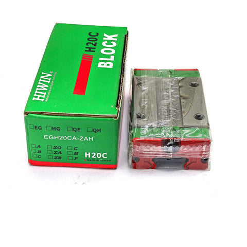 EGH20CA Linear Bearing Carriage For High Precision Guide Rail System Ultra Smooth Sliding Motion For CNC Woodworking And Metalworking EGH20 Compatible Block With Tight Tolerances And Rock Solid Steel Rails, boxed