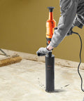 Worker using Handheld Wet Diamond Core Drill for Concrete and Masonry, 4 Inch Core Drill Rig With 1100 2400 RPM Two Speed