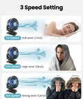 Clip On Battery Operated Fan USB Rechargeable Mini Personal Cooler with 3 speed settings for quiet operation